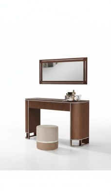 Ensemble complet de table de toilette de designer + miroir Mobilier moderne nouvel ensemble 2 pièces.