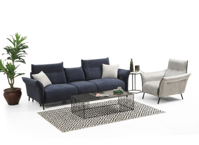 Ensemble de canapés luxe Trois places Canapé Tissu Fauteuil de salon Canapé neuf