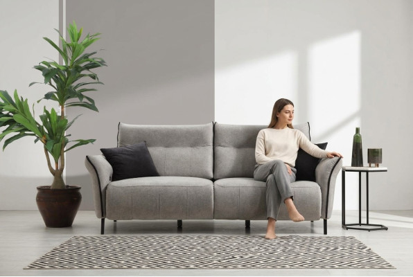 Canapé trois places de luxe Designer Moderne en Textile d'Ameublement neuf