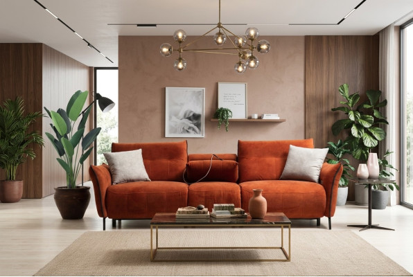 Canapé 4 places de luxe pour salon Design moderne Mobilier neuf.