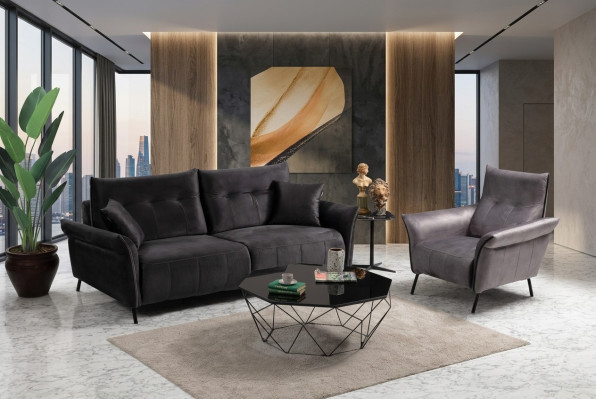 Salon Suite Meubles de design moderne Canapé de luxe Ensemble de 2 pièces.