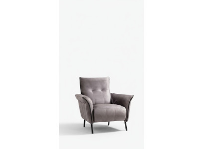 Fauteuil design Mobilier de salon Fauteuil moderne de luxe Gris Revêtement Textile