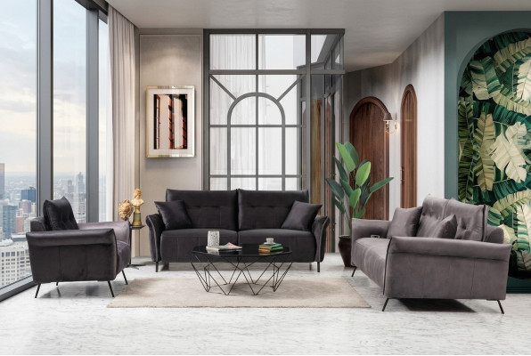 Ensemble de canapés - Ensemble de 2 pièces - Salon - 2 x Canapé - Canapé trois places - Mobilier moderne