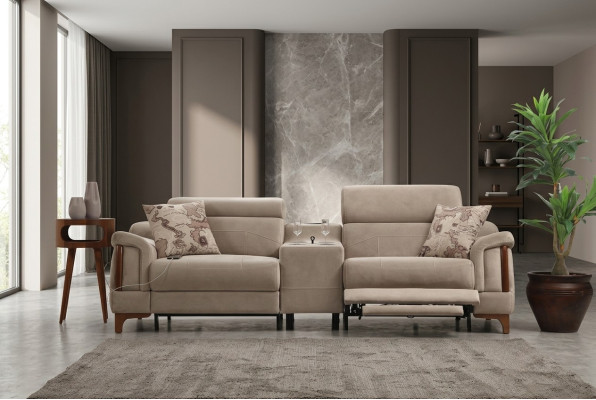 Canapé moderne Designer en tissu de luxe pour salon.