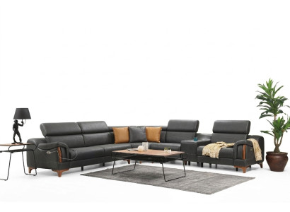 Canapé d'angle Luxe Canapé en L nouveau Meubles Salon Designer Moderne Textile
