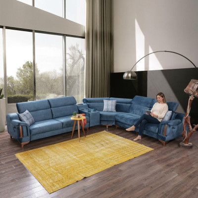 Sofa d'angle pour salon en L Canapé Moderne Textile de canapé Design Meuble