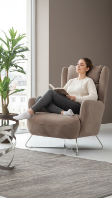 Meubles de siège de luxe Fauteuil de salon Designer moderne Tissu d'ameublement de meubles textiles