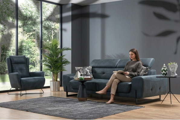 Ensemble de canapé 2 pièces canapé trois places canapé salon fauteuil design en tissu meubles