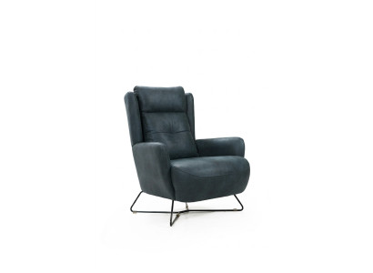 Fauteuil noir moderne pour salon Siège de designer Tissu de rembourrage textile