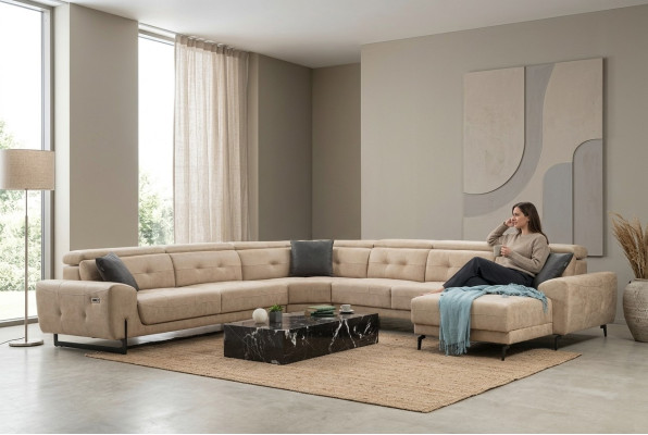 Canapé d'angle Meuble de siège en forme de U Meuble de siège design Canapé moderne Canapé Rembourrage