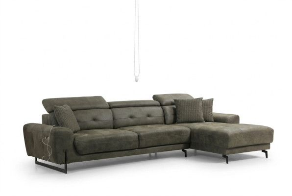 Canapé d'angle relax en forme de L Mobilier de luxe Salon Canapé d'angle Canapé Rembourrage Moderne nouveau