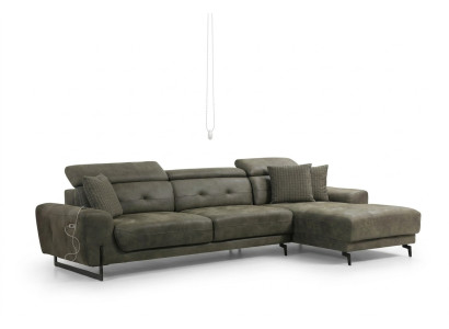 Canapé d'angle relax en forme de L Mobilier de luxe Salon Canapé d'angle Canapé Rembourrage Moderne nouveau
