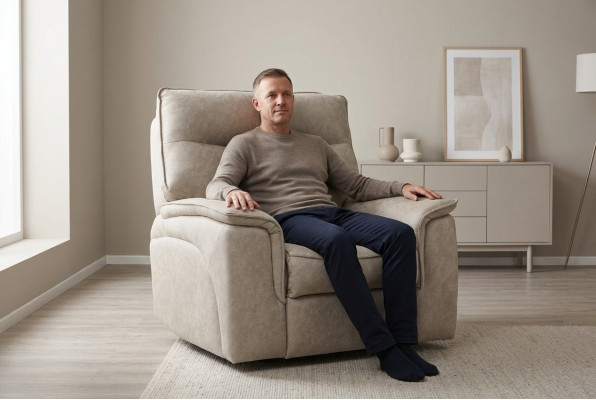 Fauteuil design moderne, siège luxueux rembourré pour se détendre dans le salon, meuble rembourré.