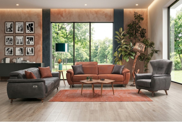 Ensemble de canapé 3 pièces pour salon, canapé trois places, canapé moderne, fauteuil de luxe