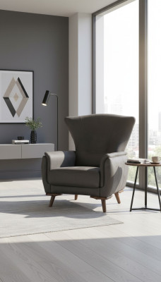 Moderne Sessel Luxus Wohnzimmer Polstermöbel Grauer Sitz Design Möbel