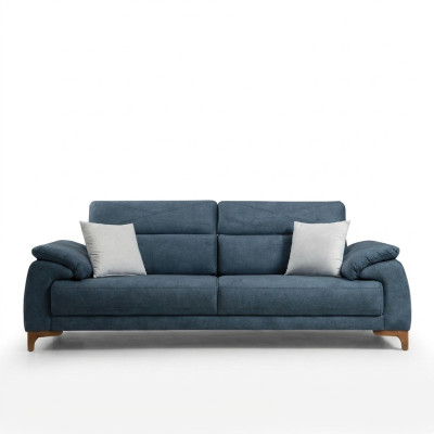 Canapé Canapé Salon Mobilier Moderne Trois Places Canapé Bleu Design Rembourré