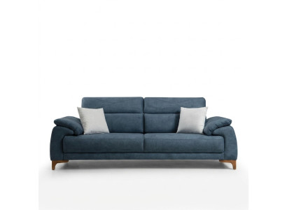 Canapé Canapé Salon Mobilier Moderne Trois Places Canapé Bleu Design Rembourré