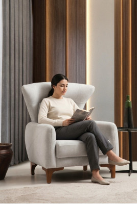 Chaise de luxe design de meuble textile pour salon moderne