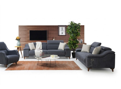 Conception canapé trois places moderne en tissu pour salon meubles nouveaux