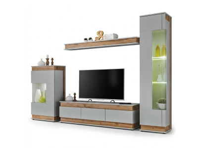 Set de salon Meuble TV Nouvelle étagère Mobilier de luxe Design moderne Unité murale