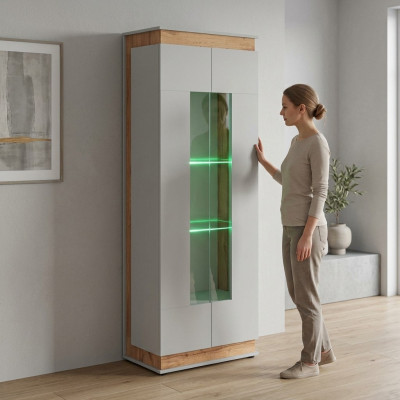 Vitrine blanche de luxe Armoires de salon en bois Nouveaux meubles de designer