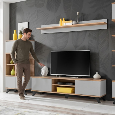 Séjour Suite de luxe TV Faible meuble Lowboard étagère moderne Meubles en bois de designer