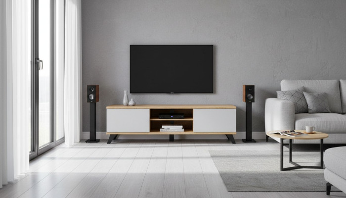 Luxus-TV-Lowboard Wohnzimmer Modernes Designer-Möbel Holz Sideboard neu