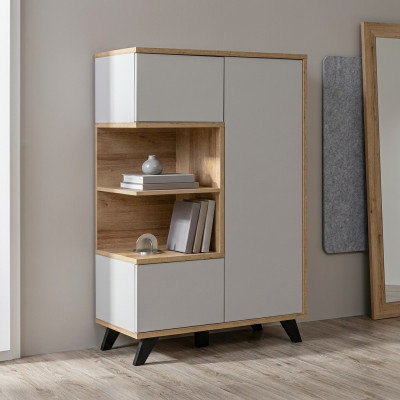Salle de séjour Bibliothèque Bois Armoire de bureau Étagère Luxe Design de meubles en bois