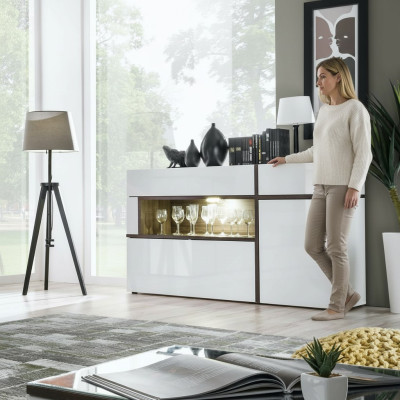 Commode de designer moderne de luxe pour le salon en bois blanc