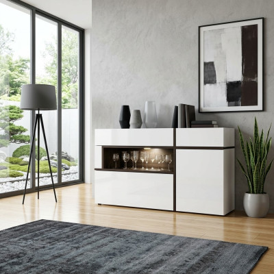Commode de designer moderne de luxe pour le salon en bois blanc
