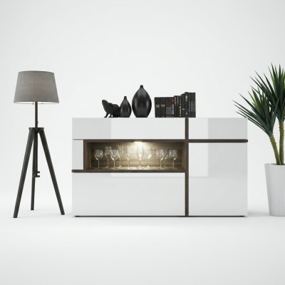 Commode de designer moderne de luxe pour le salon en bois blanc