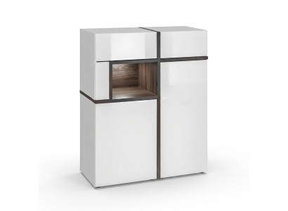 Meubles de designer de garde-robe moderne blanc de luxe en bois pour salon.