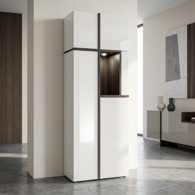 Armoire blanche de style moderne de luxe pour le salon, meubles en bois de designer.