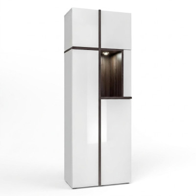 Armoire blanche de style moderne de luxe pour le salon, meubles en bois de designer.