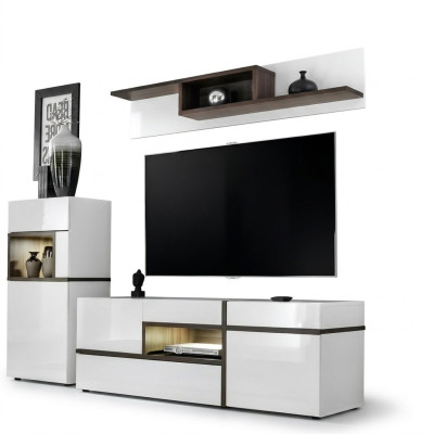 Salle de séjour Ensemble mur TV Lowboard Étagère Design de luxe Ensemble de meubles modernes nouveau