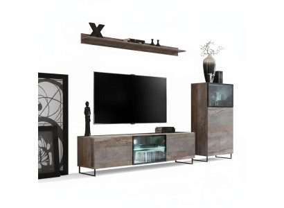 Meuble TV bas étagère moderne Design de salon Mobilier Unité murale Mobilier