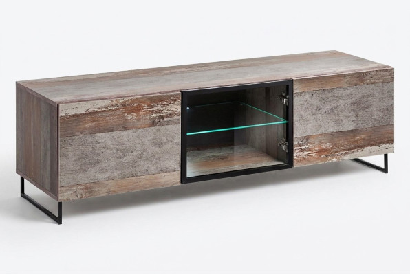 Luxe TV Lowboard Design moderne Mobilier Salon Bois Nouveau
