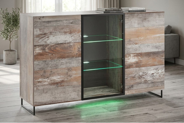 Commode Salon Bois Buffet Bois Mobilier Design Moderne Nouveau