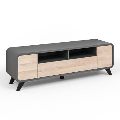 Meuble de télévision bas en bois de luxe pour salon design moderne avec unité murale de rangement buffet