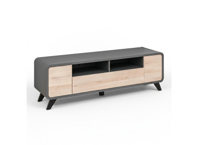 Meuble de télévision bas en bois de luxe pour salon design moderne avec unité murale de rangement buffet