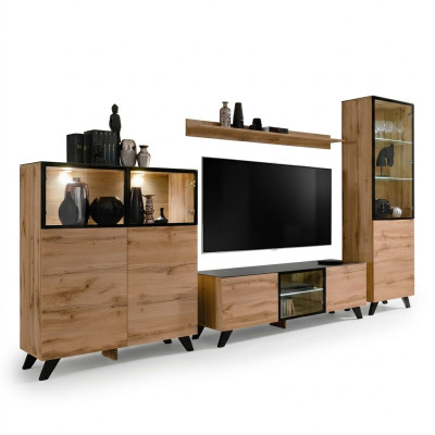 Salon Ensemble moderne Vitrine Commode Unités murales Meuble TV Design nouveau