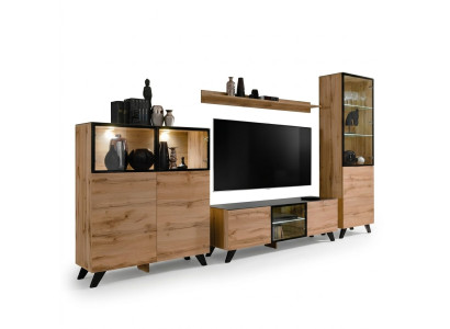 Salon Ensemble moderne Vitrine Commode Unités murales Meuble TV Design nouveau