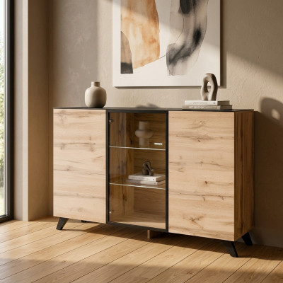 Commode Bois Design Buffet Moderne Mobilier de Salon Nouveau