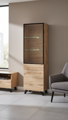Salon de luxe Vitrine Armoire Bois Moderne Mobilier Designer Ameublement