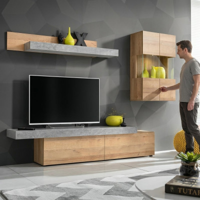 Salle de séjour Unité murale Moderne Designer Meuble bas TV Meuble mural neuf