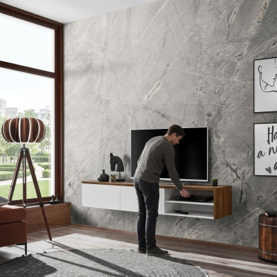 Meuble TV de luxe design en bois pour salon, buffet bas moderne pour mobilier neuf.