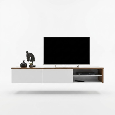 Meuble TV de luxe design en bois pour salon, buffet bas moderne pour mobilier neuf.