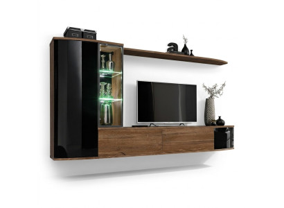 Ensemble d'unité murale de luxe pour le salon, support TV en bois, étagère murale, nouveau meuble mural