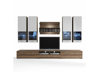 Meuble TV de luxe dans le salon Buffet TV Lowboard Etagère murale design Unité murale moderne