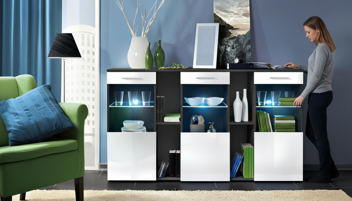 Meuble de salon moderne de luxe en bois
